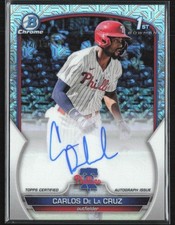Carlos De La Cruz 2023 Bowman Chrome Mega Box Mojo Auto #CPA-CDC Philadelphia