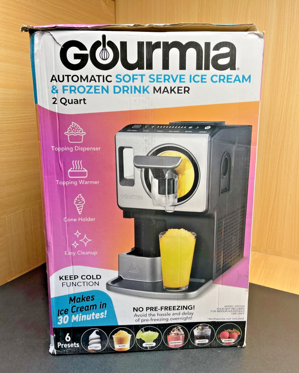 Gourmia 2 Quart Automatic Soft Serve Ice Cream and Frozen Drink