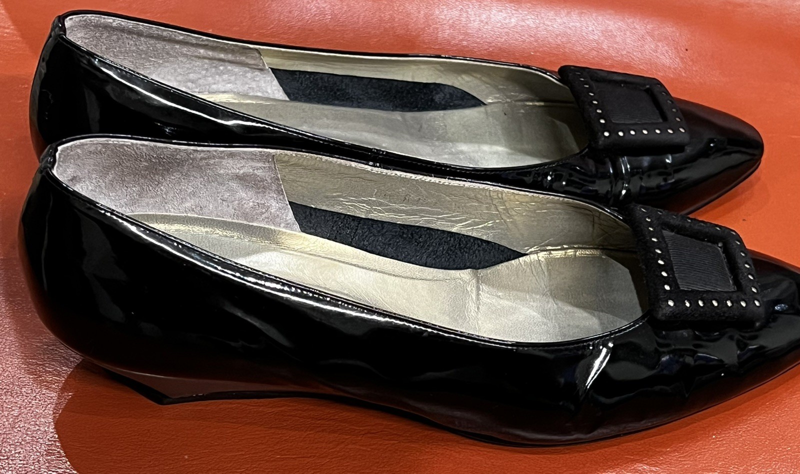 Saint Laurent YSL Women Sz 38 / 8 Black Patent Leather Shoes