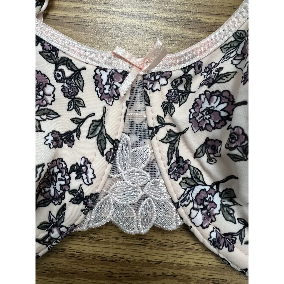 Sutiã Avenue Body rosa estampa floral 40DD costas mais suave com aro 40 DD forrado - Imagem 3 de 4