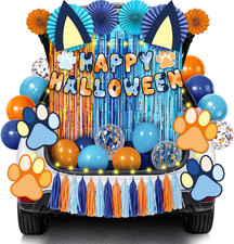 Trunk or Treat Car Decorations Kit, Blue Dog Halloween Car Decor for SUV