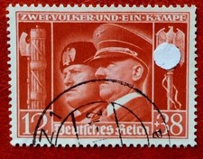 Francobollo Repubblica Democratica Tedesca - Italia Hitler Mussolini 1941 2° ww 1933-1945 epoca ns