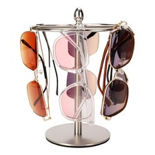 Wismay Sunglasses Organizer Display Stand, Eyeglass Holder Brushed Nickel