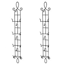 HOHIYA 2Pack Vertical Tea Cup and Saucer Display Rack 36 Inch Wall Mounted Te...