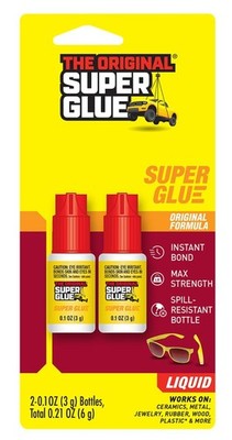 Super Glue 3 Gram Clear Double Pack Bottles [Office Product]