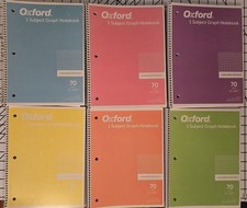 1 Book Graph Paper Notebooks  Choose Your Color  Math, School, STEM Grid Note