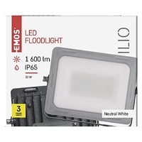 LED Strahler Emos Ilio 21W 1900 Lm IP65 Neutralweiß 4000K Schwarz Aluminium