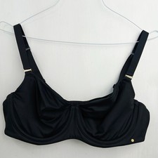 Lane Bryant Cacique Women's Black Bra 40D Unlined Balconette Underwire