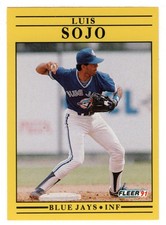 Luis Sojo - Toronto Blue Jays (MLB Baseball Card) 1991 Fleer # 184 - Mint