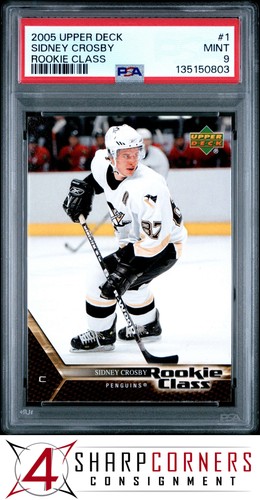 2005 UPPER DECK ROOKIE CLASS #1 SIDNEY CROSBY RC PSA 9