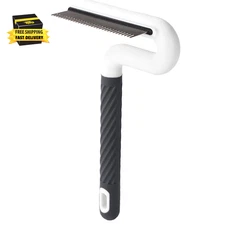 Pet Hair Remover Comb, Pet Shedding Brush with Long & Short Steel Teeth Dog and 