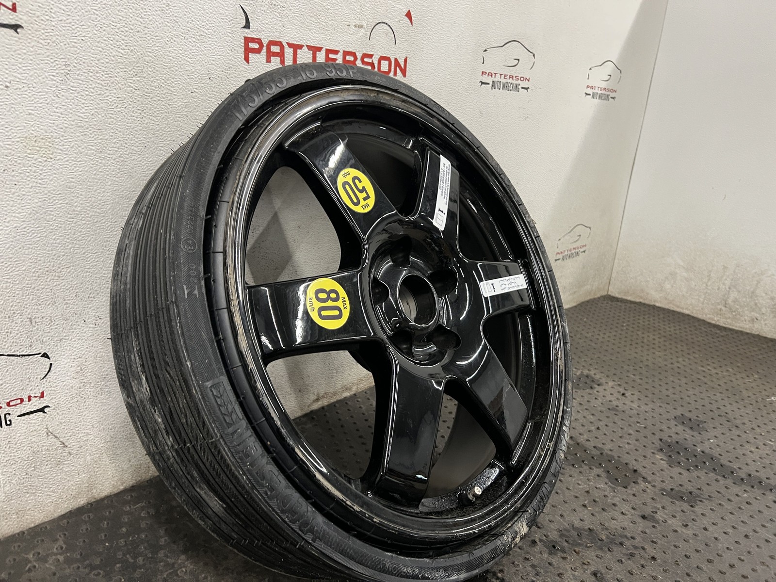 14-19 MASERATI GHIBLI MINI EMERGENCY SPACE SAVER SPARE WHEEL & TIRE, 175/55-18