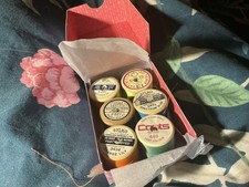 Sylko & Coats Cotton Sewing Thread Spools x6 Multicolour