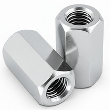 Hex Coupling Nut - Threaded Rod Connector Studding Extension DIN 6334 - BZP Stee