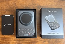 Clicks Power Keyboard Bluetooth MagSafe Wireless Charger Onyx - Open Box Unused