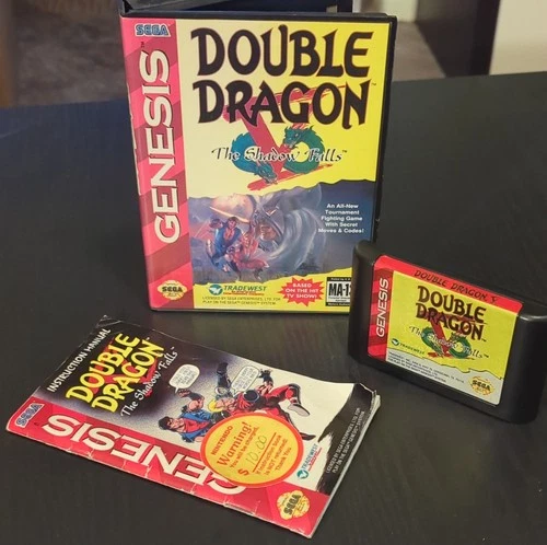 Double Dragon V The Shadow Falls Sega Genesis Complete with Manual and Case