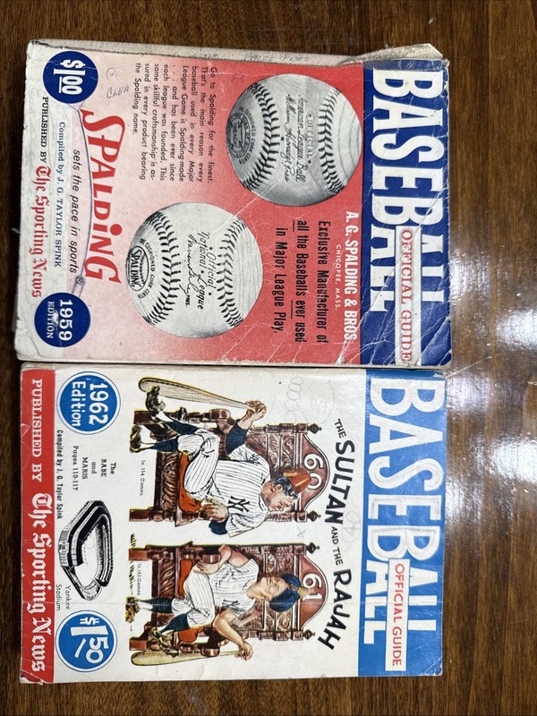 The Sporting News Official Baseball Guide Lot- 1959 and 1962