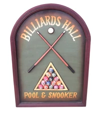 Billards Hall Pool & Snooker 3D Sign - Wall art / Decor for Mancave, Gameroom ..