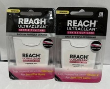 Reach Cinnamon Mint Dental Floss Gentle Gum Care Woven Soft 50yd - Lot of 2 New