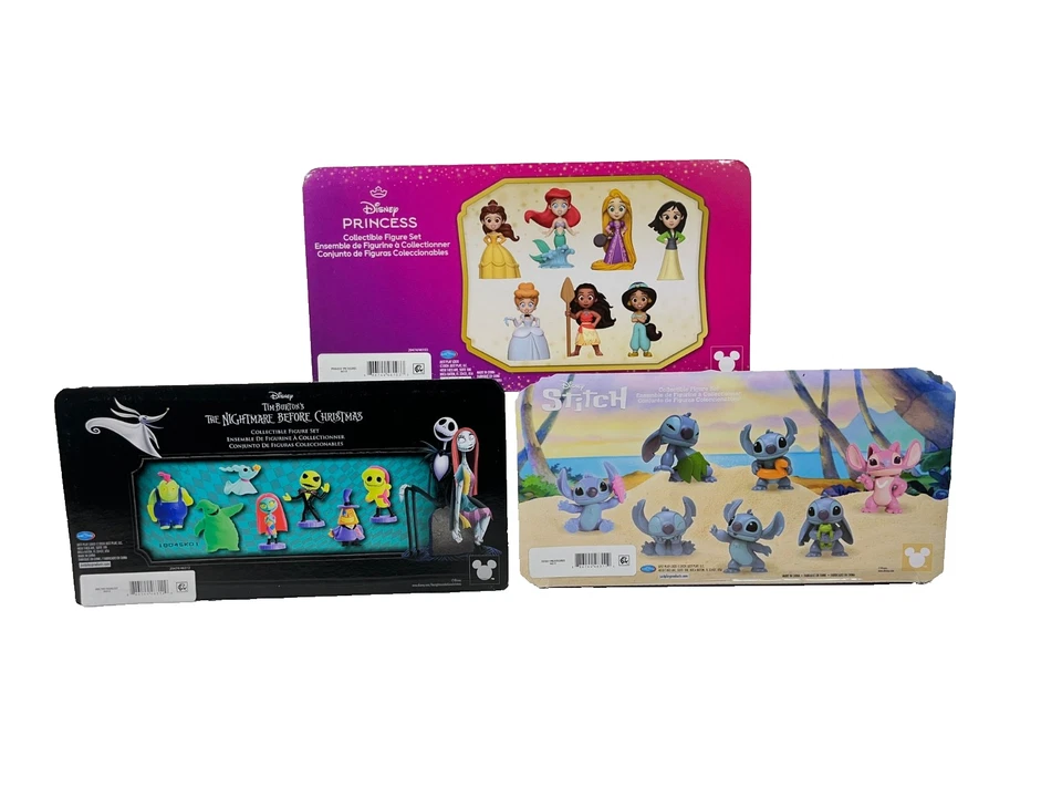 Disney 3" sortido 21 peças conjunto pacote personagem princesa ponto pesadelo - Imagem 2 de 4