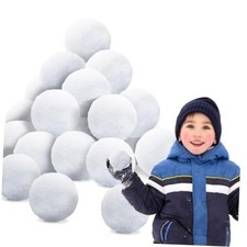 20 Pack Indoor Snowballs for Kids, Soft Fake Snow Toy Balls for Winter Snow
