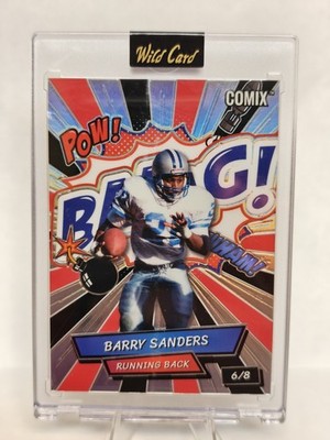 2025 Wild Card Barry Sanders Comix BANG! 6/8 SSP Running Back Detroit Lions