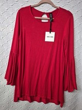 Agnes  Dora M Womens Tunic Red, Lightweight, NEW With Tags Very Cute