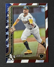 2025 Topps Series 1 Seth Brown Independence Day Parallel /76 #8 Athletics