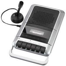 PROSCAN Cassette Player  Recorder with Microphone, Headphone Jack, Aux Black