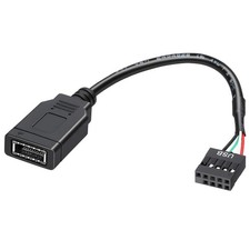 USB 2.0 to TypeE Motherboard Header Extension Cable, USB 2.0 9 Pin Female toU...