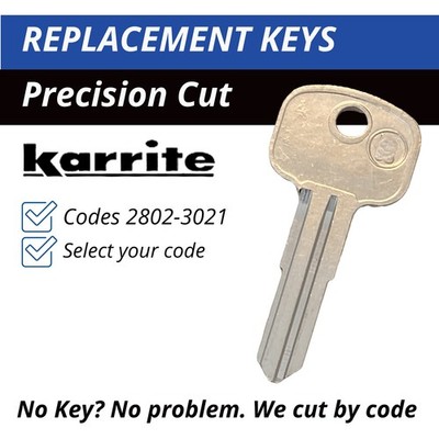 Karrite Keys Roof Rack Luggage Carrier Cross-Bars Key cut to your code 2802-3021