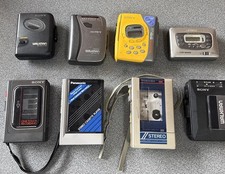 vintage zestaw odtwarzaczy kasetowych Sony / Panasonic nie działa / nieprzetestowanych