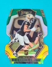 2022 Select Green and Yellow Prizm Die Cut RC #170 Chris Olave FOOTBALL Card 5D