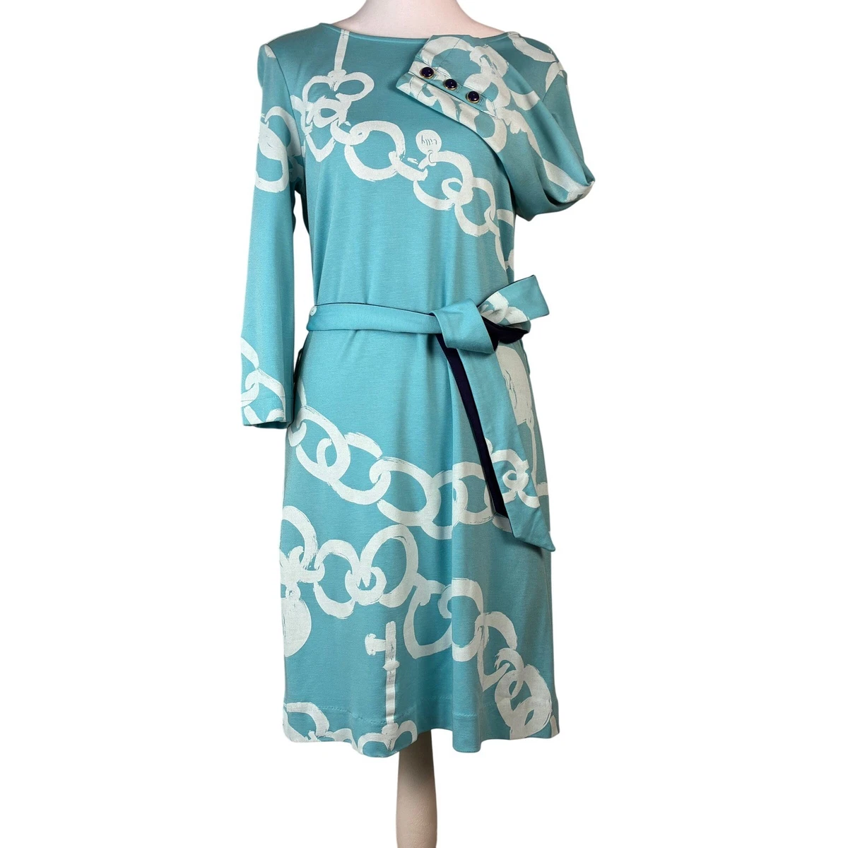 chains print belted casual shirt dress Baroque And Chain Print Belted Shirt Dress