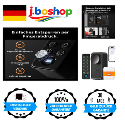 SwitchBot Smart Lock Pro Touchscreen Türschloss mit Fingerprint, Alexa, Google