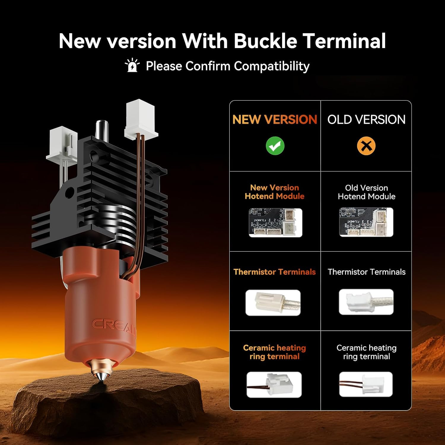 2025 Official K1/K1 Max/K1C/K1 SE Upgrade Ceramic Heating Block Hotend Kit, Unic