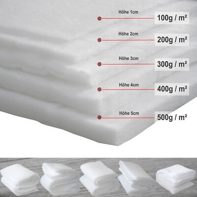 Volumenvlies 300g 160cm Vlieswatte 400g 500g m² Polsterwatte Diolen Polstervlies