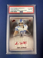 2023 panini luminance Sam Laporta Year One Signatures RED PSA 8