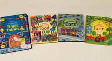 4 x Usborne 'Look Inside' 'Life the Flap' Kids Activity Books