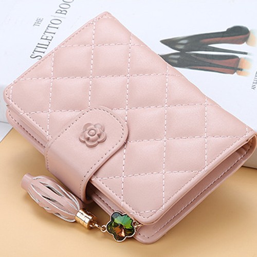 Pink Womens RFID Wallet Leather Small Clutch Coins Purse Card Holder Handbag