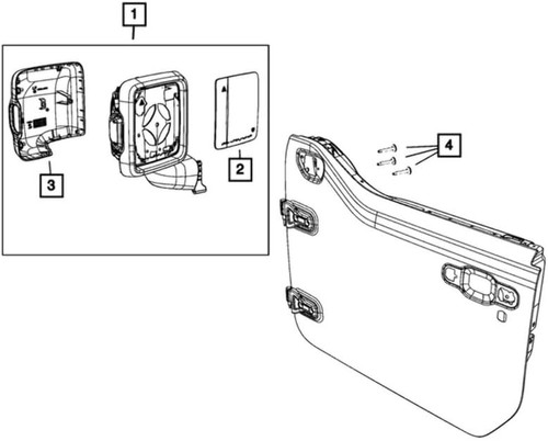 Espejo retrovisor lateral derecho del pasajero de vidrio para Wrangler, placa trasera Gladiator térmica derecha - Imagen 6 de 7