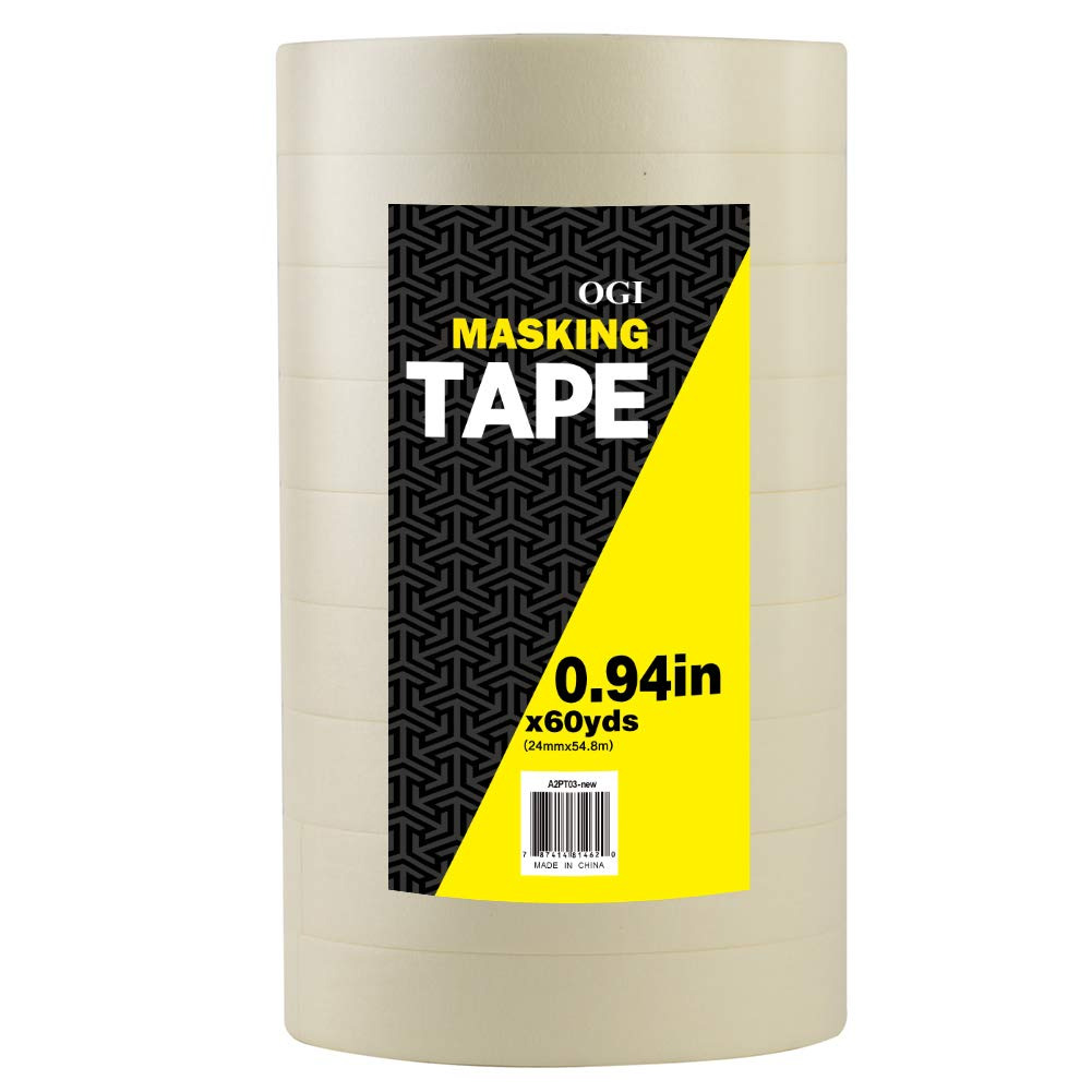 Masking Tape 1 Inch Wide, Beige White Painters Tape Thin Masking
