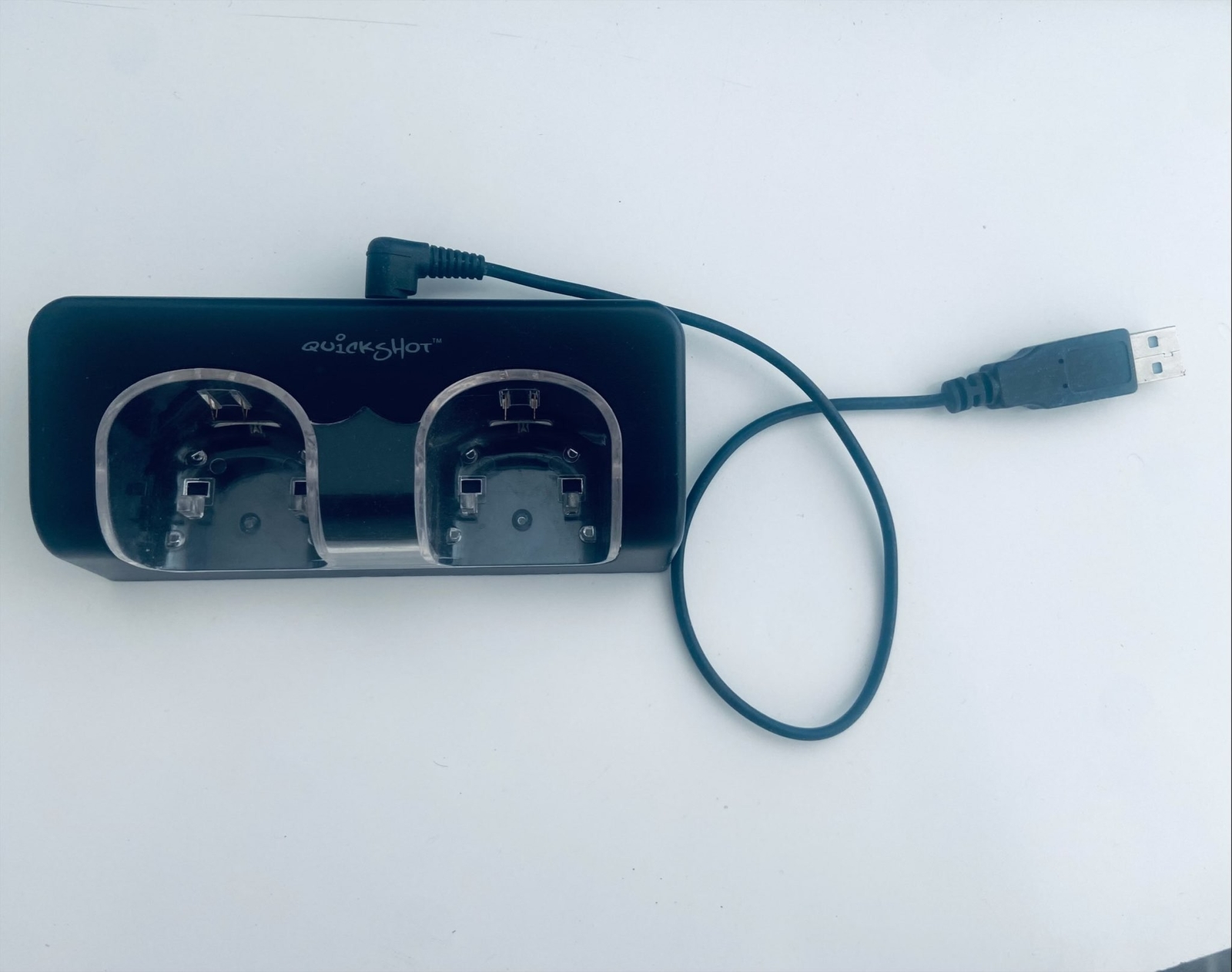 Quickshot Dual Remote Charger Dock Station Stand Quick Shot For