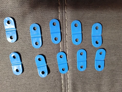 1977 Riviton 300 Master Set-Game Parts 10 Blue Flexible Brackets PARTS ONLY!