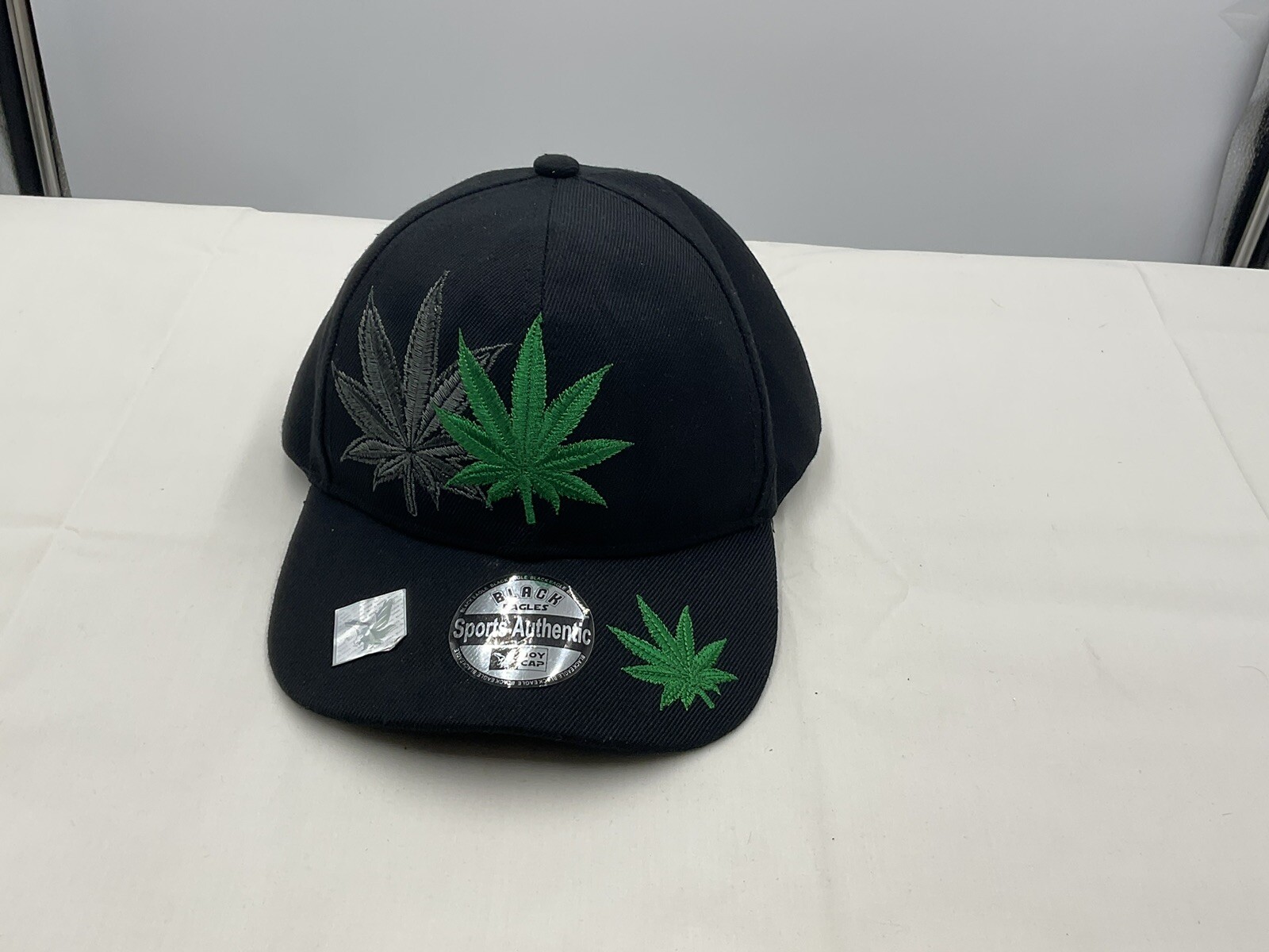 JOY CAP  BLACK EAGLES  Marijuana Leaf Adjustable … - image 3