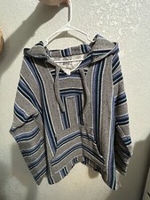 Original Senor Lopez Baja Hoodie Men  s Women  s Size L Surf Skate Beach Striped