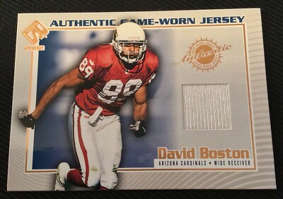 DAVID BOSTON AUTHENTIC CERTIFIED GAME USED JERSEY CARD ARIZONA ...