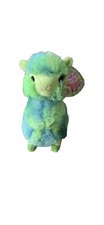 Alpaca Llama 12" Plush Pastel Tie-Dye Kellytoy Blue Green NWT