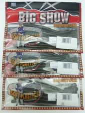Stanford Baits Big Show 7" Green Pumpkin Kicker Tail Finesses Worm 3 packs of 10