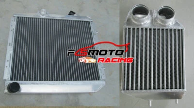 FSMOTO Aluminum RADIATOR+Intercooler FOR RENAULT 5 SUPER 5/R5 9/11 GT TURBO 85-1991 MT
